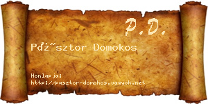 Pásztor Domokos névjegykártya